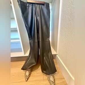 Lulu's Faux Leather Wide Leg Pants, XL